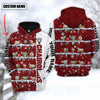 Uni Personalized Name Charolais Cattle Christmas 3D Hoodie
