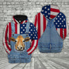 Uni Jersey Cattle US Flag Farm Personalized 3D Hoodie