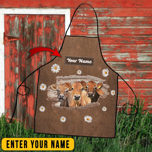 Uni Personalized Name Jersey Happiness 3D Apron