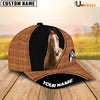 Uni Horse Rattan Pattern Customized Name Cap