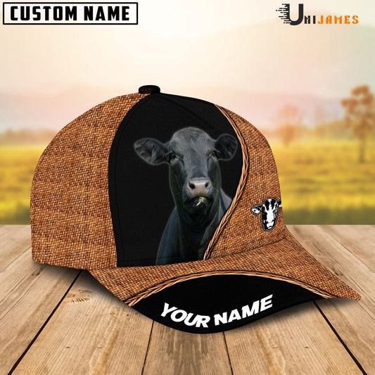Uni Black Angus Rattan Pattern Customized Name Cap