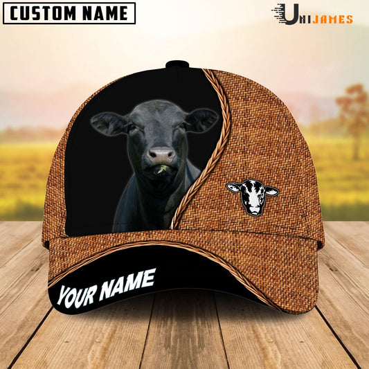 Uni Black Angus Rattan Pattern Customized Name Cap