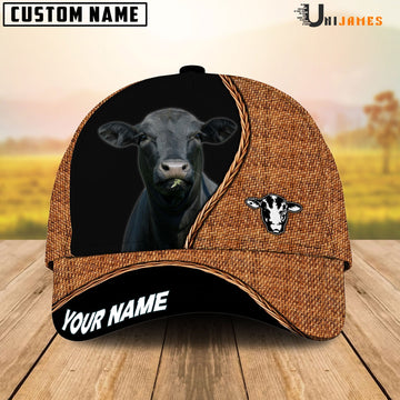 Uni Black Angus Rattan Pattern Customized Name Cap