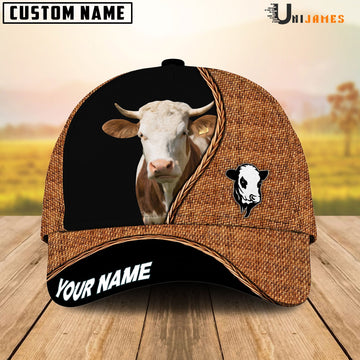 Uni Simmental Rattan Pattern Customized Name Cap
