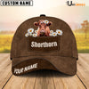 Uni Shorthorn Daisy Flowers Brown Customized Name Cap