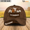 Uni Texas Longhorn Daisy Flowers Brown Customized Name Cap