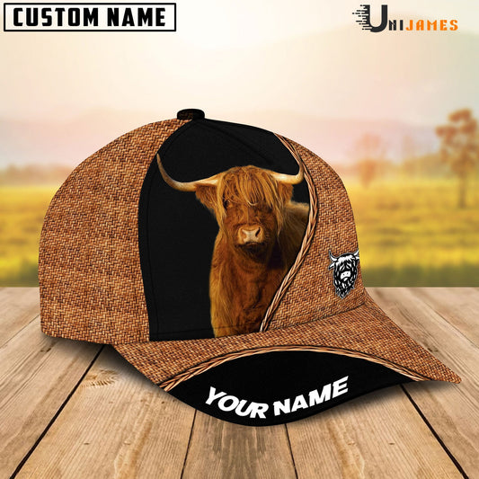 Uni Highland Rattan Pattern Customized Name Cap