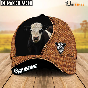 Uni Belted Galloway Rattan Pattern Customized Name Cap