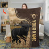 Uni Custom Image, Custom Name Leather Pattern Blanket