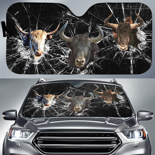 Uni Yaks Broken Glasses 3D Sun Shade