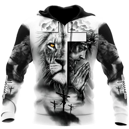 Unijames Jesus Christ Tatoo God 3D Hoodie