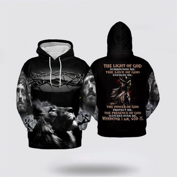 Unijames The Light Of God Surround Me Son Of God 3D All-Over Print Hoodie