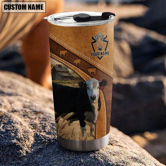 Uni Black Hereford Customized Name 3D Tumbler
