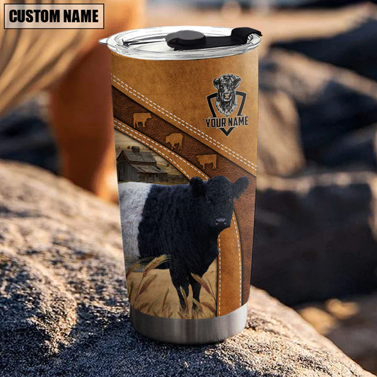 Uni Belted Galloway Customized Name 3D Tumbler