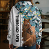 Unijames Personalized Thoroughbred Horse Camouflage Hoodie