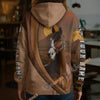 Unijames Personalized Warmblood Horse Desert Sunset Texture Hoodie