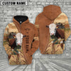 Uni Personalized Name Hereford Brown 3D Shirt