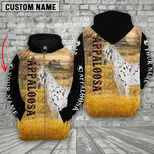 Uni Personalized Name Appaloosa House On The Farm 3D Hoodie